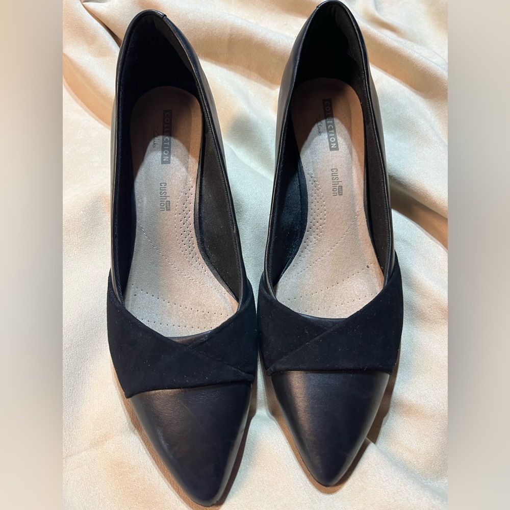 Collection by Clark’s 2” heel Black pumps.  Size 9 1/2M. - Picture 2 of 3